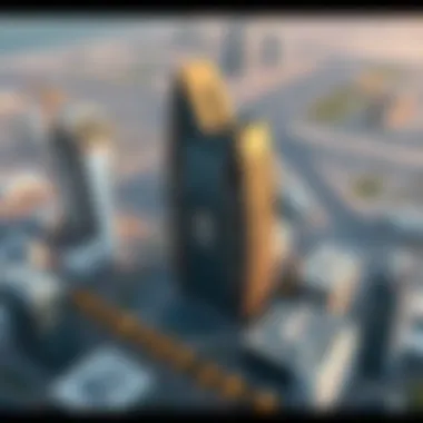 Dubai's Architectural Marvels by Al Azizi Aerial view of Dubai showcasing Al Azizi Construction projects