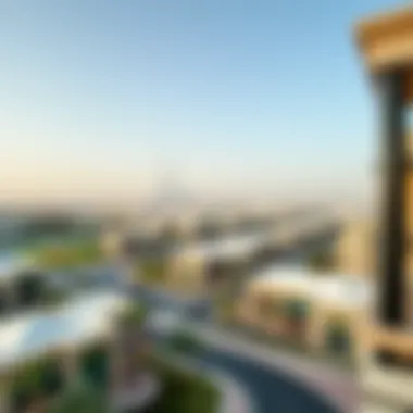 Panoramic view of Al Forsan Khalifa A community showcasing its architectural design