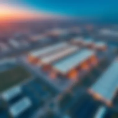 Aerial view of Al Ghurair Warehouse Complex and its surroundings
