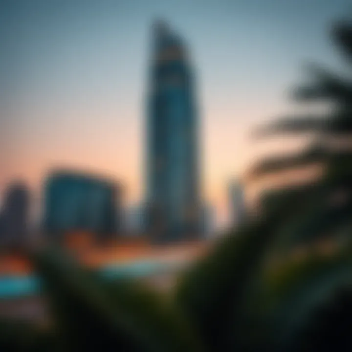 Stunning view of Al Majara Tower showcasing its architectural brilliance