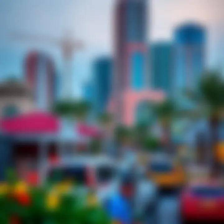 Vibrant neighborhood surrounding Al Majara Tower contributing to its appeal