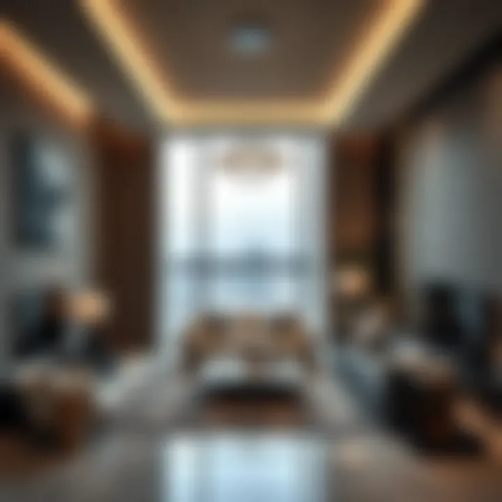 Contemporary Living Spaces Inside Al Mansoori Building Interior view showcasing modern residential spaces