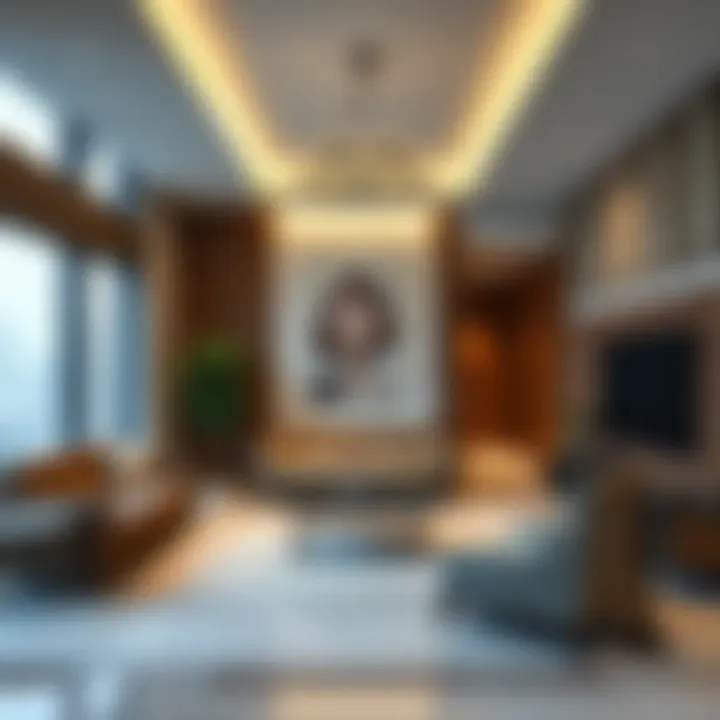 Interior living space within Al Nahda Tower Block B