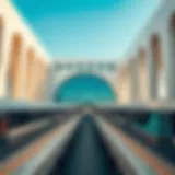 Architectural design of Al Qusais Metro station showcasing modern aesthetics