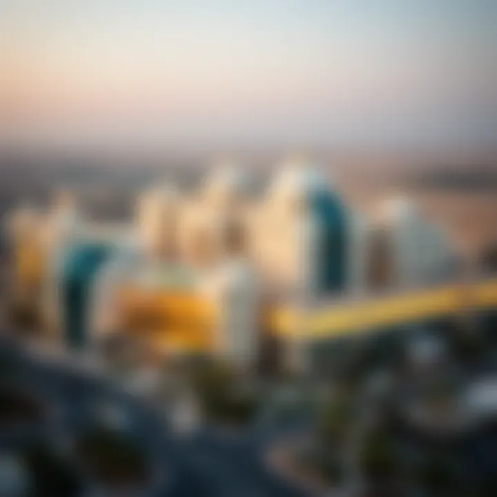 Aerial view of Al Reef Project showcasing its architectural elegance