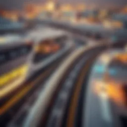 Aerial view of Al Seef Metro station showcasing modern architecture