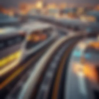 Aerial view of Al Seef Metro station showcasing modern architecture