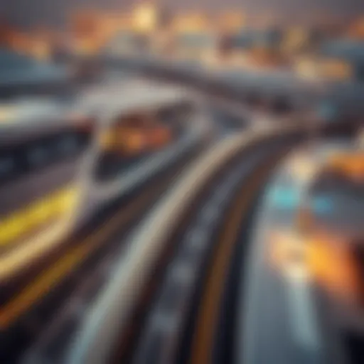 Aerial view of Al Seef Metro station showcasing modern architecture