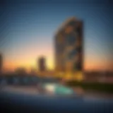 Al Thuriah Tower: A Sunset Marvel Stunning view of Al Thuriah Tower at sunset