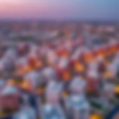 Aerial view of Al Waha showcasing its residential diversity