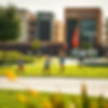 Community Life in Al Warqa Community park in Al Warqa with families enjoying outdoor activities