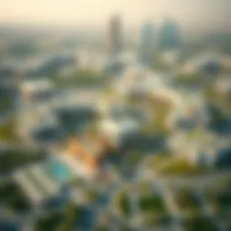 Panoramic view of Al Warqa showcasing modern architecture and greenery