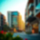 Vibrant street view showcasing Al Warqa's modern architecture