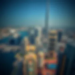 Aerial view of Dubai showcasing Azizi Company's architectural projects