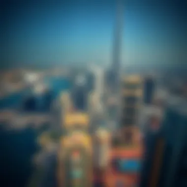 Dubai's Skyline Featuring Azizi Developments Aerial view of Dubai showcasing Azizi Company's architectural projects