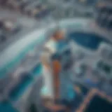 Aerial view of the Bay Gate Tower showcasing its unique architectural design