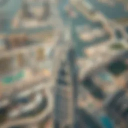 Aerial view of BM Tower showcasing its unique architectural design