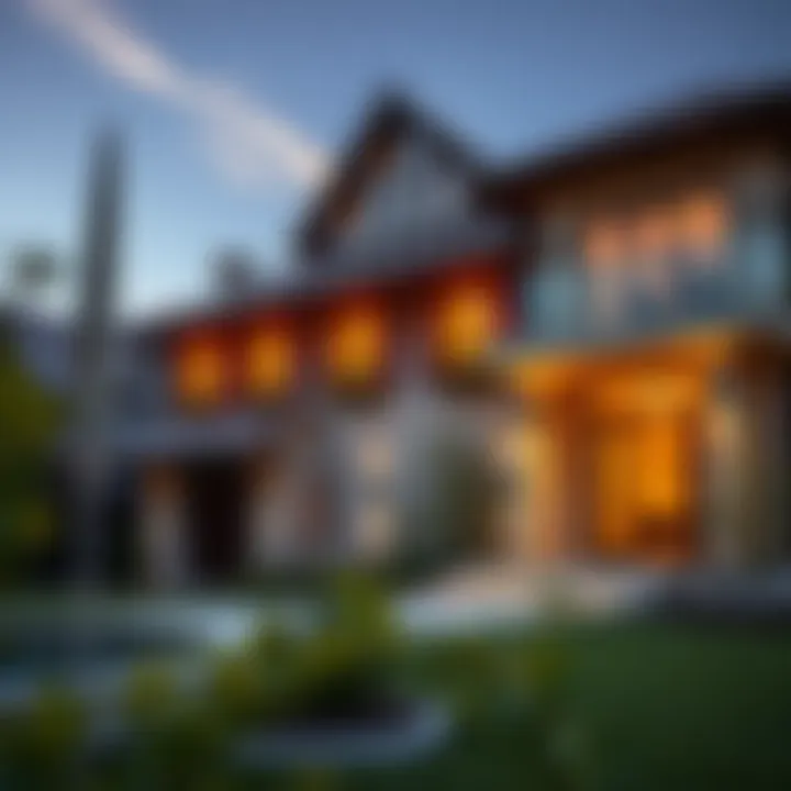 An artistic representation of traditional Bosnian elements incorporated in modern architecture