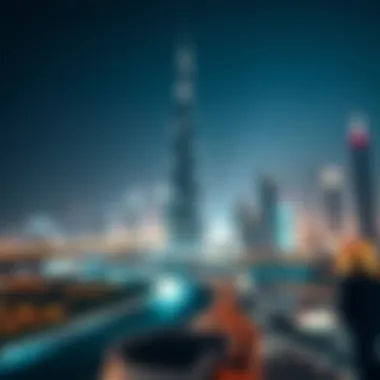 Strategic Location of Burj Daman Overview of Burj Daman's strategic location in Dubai