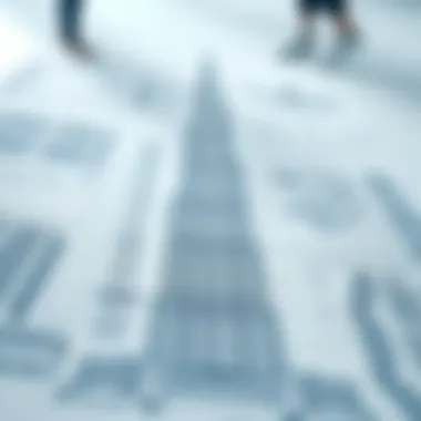 Architectural blueprint showcasing the design intricacies of Burj Khalifa