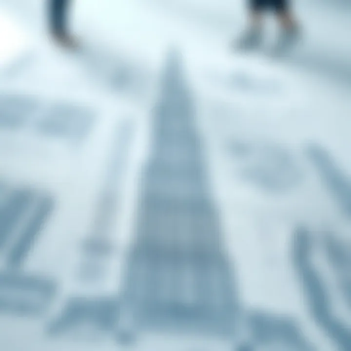 Architectural blueprint showcasing the design intricacies of Burj Khalifa