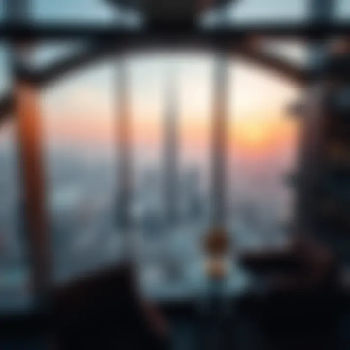 Impressive view from the observation deck of Burj Khalifa