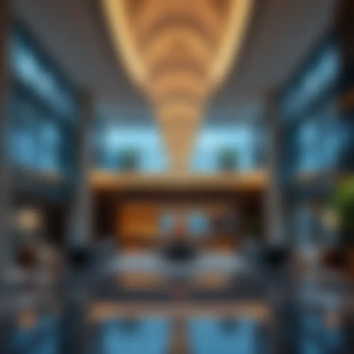 Luxurious lobby of the Business Bay Damac Tower showcasing modern design