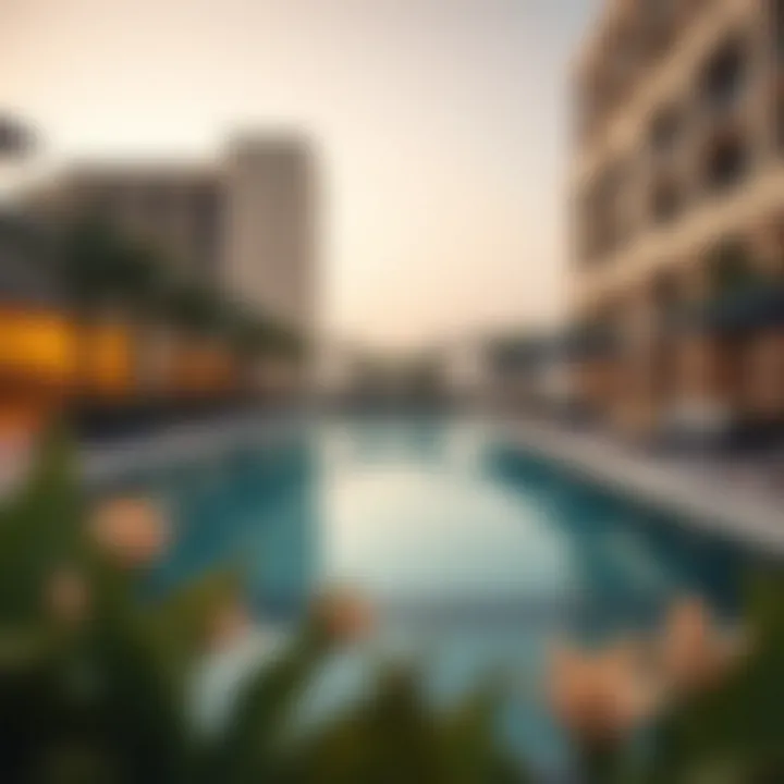 Luxury Amenities at Canal Heights Luxurious amenities within Canal Heights, featuring a lavish pool area