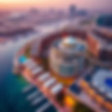 Stunning Aerial View of Cinque Dubai Aerial view of Cinque Dubai showcasing its stunning architecture and surroundings