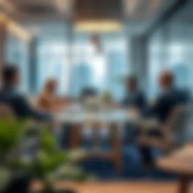 A strategic business meeting in a contemporary office setting in Dubai