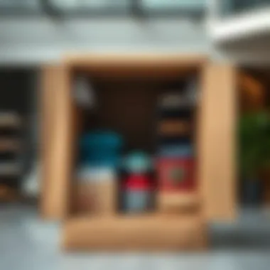 Efficient Packing Solutions A well-organized moving box filled with household items ready for relocation