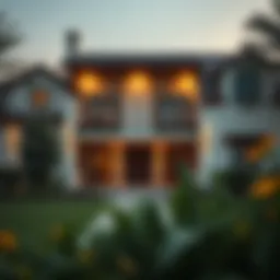 Luxurious farmhouse exterior in Dubai