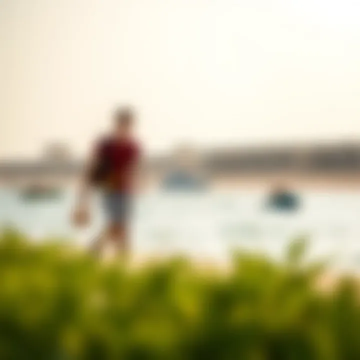 Lifestyle activities along the shores of شاطئ الريم