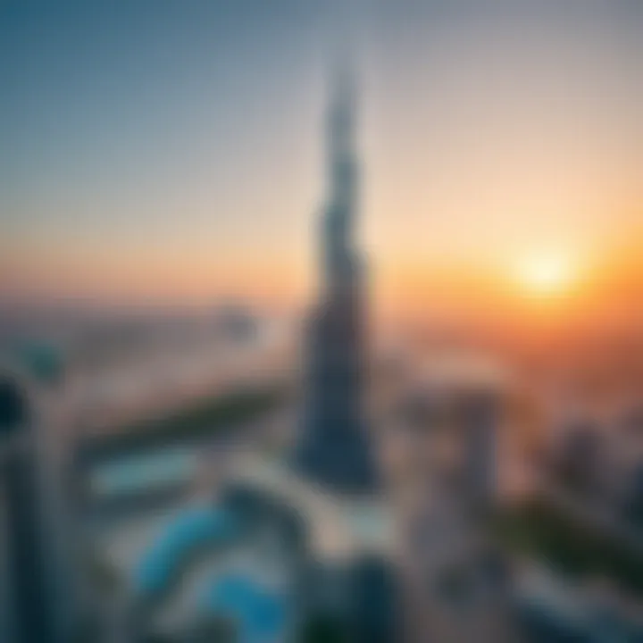 Stunning aerial view of Regina Tower in Dubai showcasing its architectural grandeur