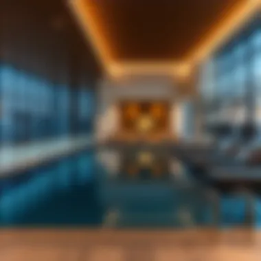 Amenities at Regina Tower including pool and fitness center with modern facilities