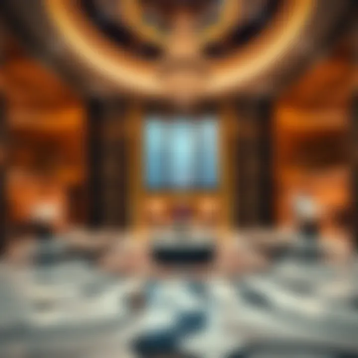 Luxurious lobby area of Continental Tower highlighting opulent interiors and design