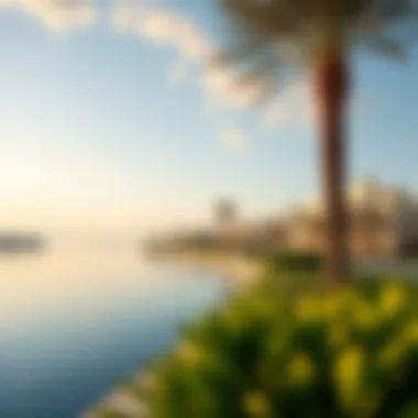 Stunning waterfront view of Damac Lagoon showcasing luxury villas