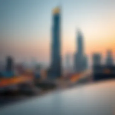 Damas Tower Amidst Dubai's Iconic Skyline A panoramic view of Dubai's skyline with Damas Tower as a focal point.