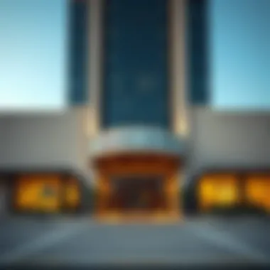 Exterior view of Deira Business Center featuring its entrance and surrounding amenities.