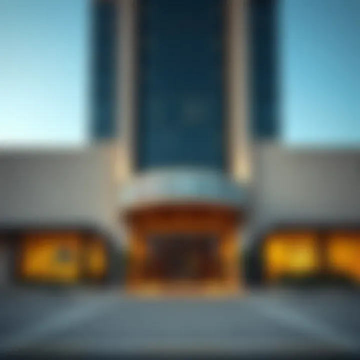 Exterior view of Deira Business Center featuring its entrance and surrounding amenities.