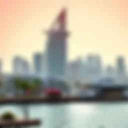 Panoramic view of Dubai Creek Harbour showcasing modern architecture