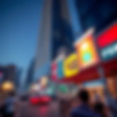 Vibrant commercial activities surrounding Dolphin Tower