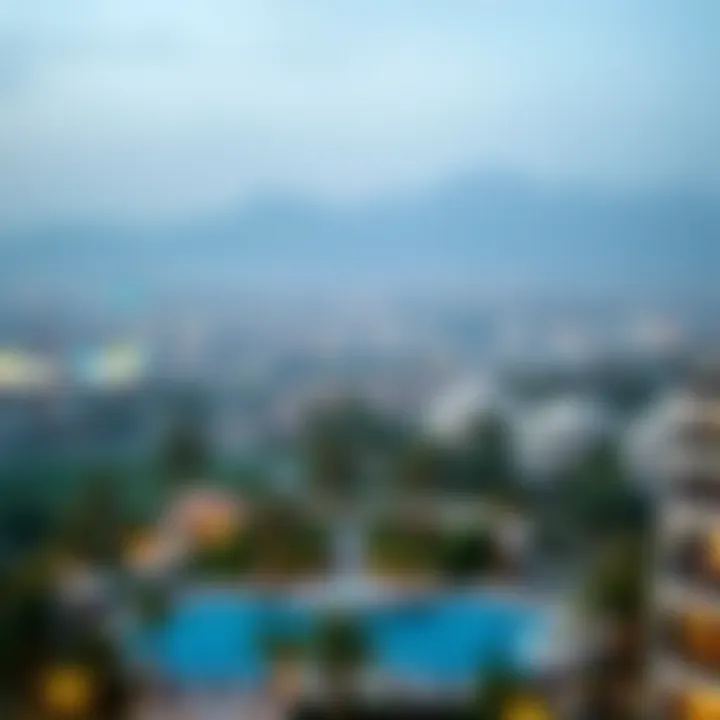 Panoramic view of Dubai Hills Estate from the hotel