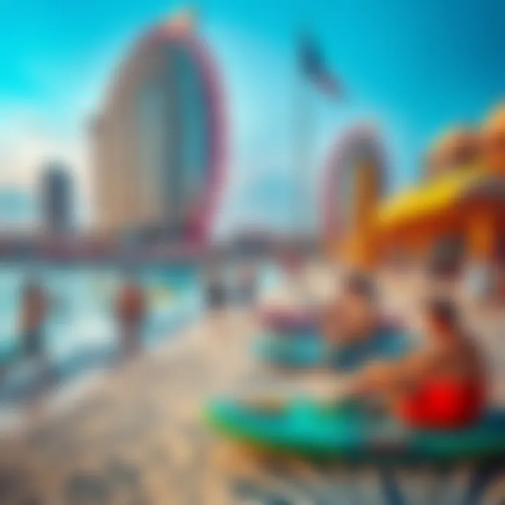 Vibrant lifestyle and recreational activities at Dubai Marina Beach