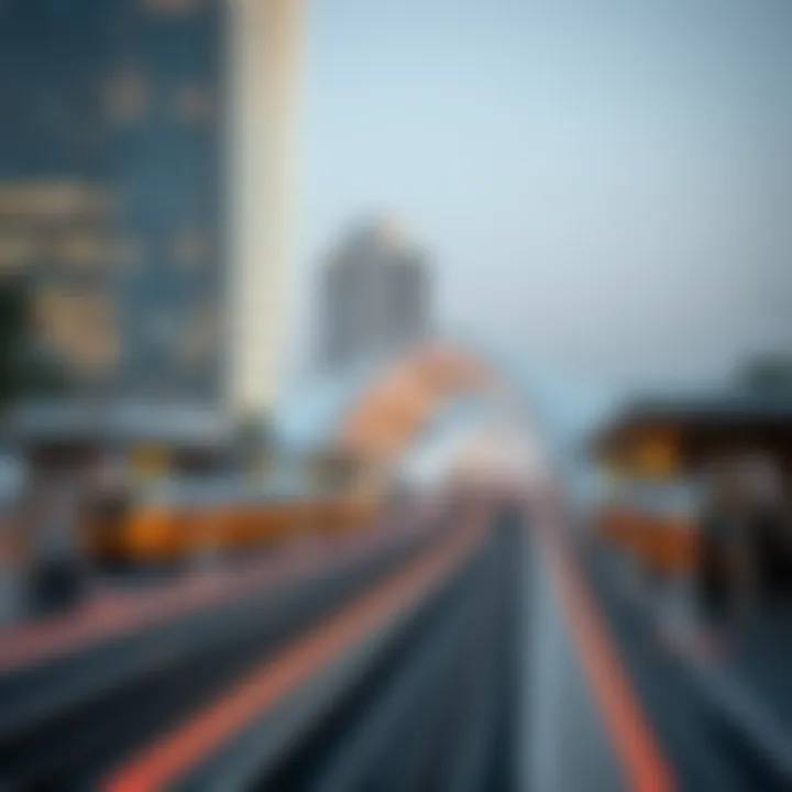 Conceptual Design of Future Dubai Metro Expansion Artist's rendition of future Dubai Metro expansion