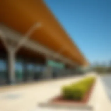 Architectural Design of a Metro Station Exterior shot of a prominent metro station in Dubai
