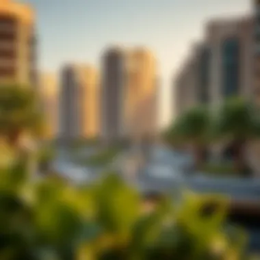 Prime location of Dubai Oasis Residence with surrounding infrastructure