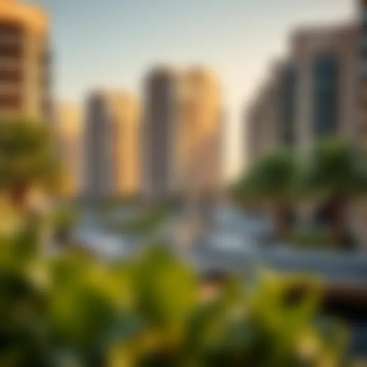 Prime location of Dubai Oasis Residence with surrounding infrastructure