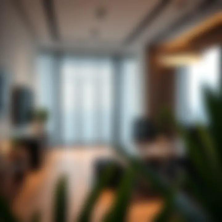 Interior of a modern property management office in Dubai