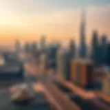 Overview of Dubai's skyline with prominent real estate developments